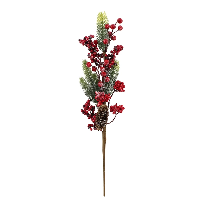 ADORNO NAVIDEÑO RIPLEY HOME TRADITIONAL XMAS RAMA BERRIES PIÑON - 2