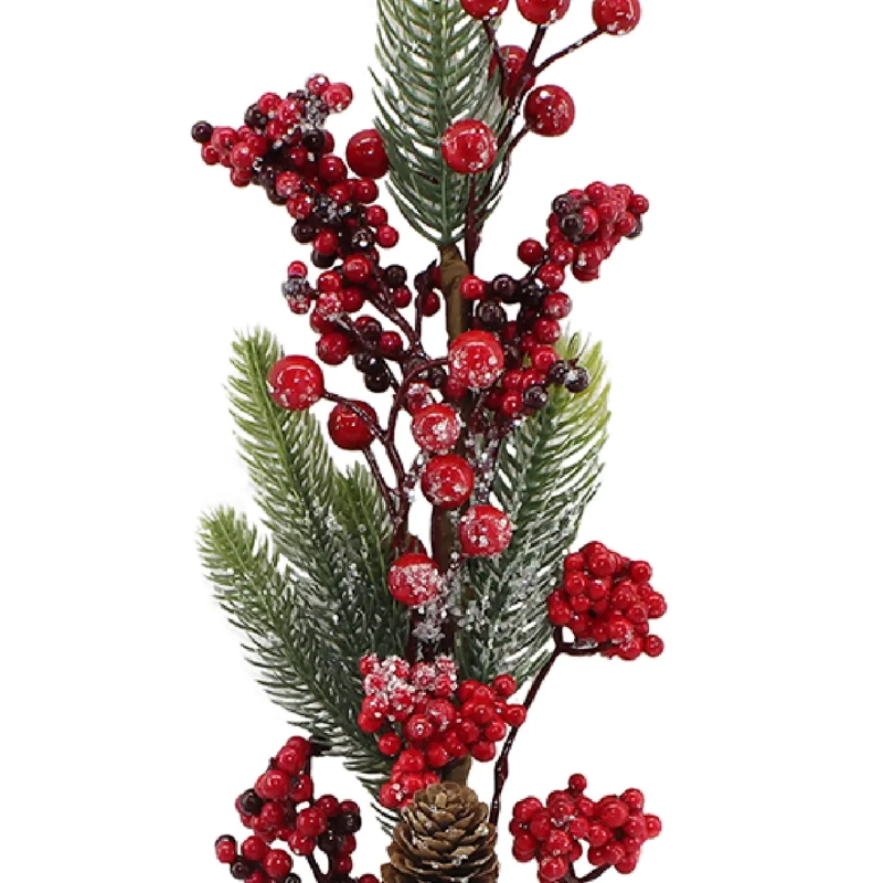 ADORNO NAVIDEÑO RIPLEY HOME TRADITIONAL XMAS RAMA BERRIES PIÑON - 3