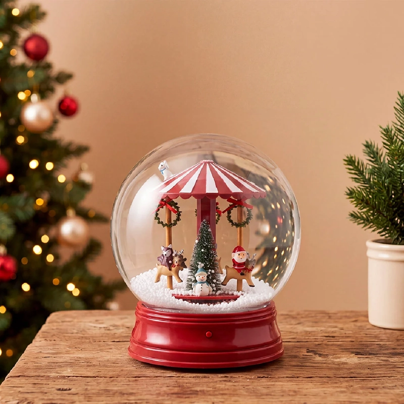ADORNO NAVIDEÑO RIPLEY HOME VILLA COLECCIÓN CARRUSEL CÚPULA M - 1