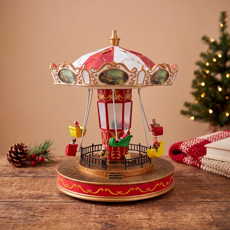 ADORNO NAVIDEÑO RIPLEY HOME VILLA COLECCIÓN CARRUSEL L - 1