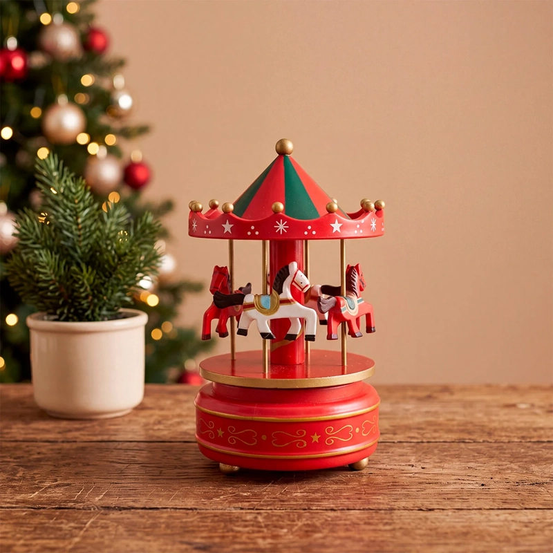 ADORNO NAVIDEÑO RIPLEY HOME VILLA COLECCIÓN CARRUSEL S - 1