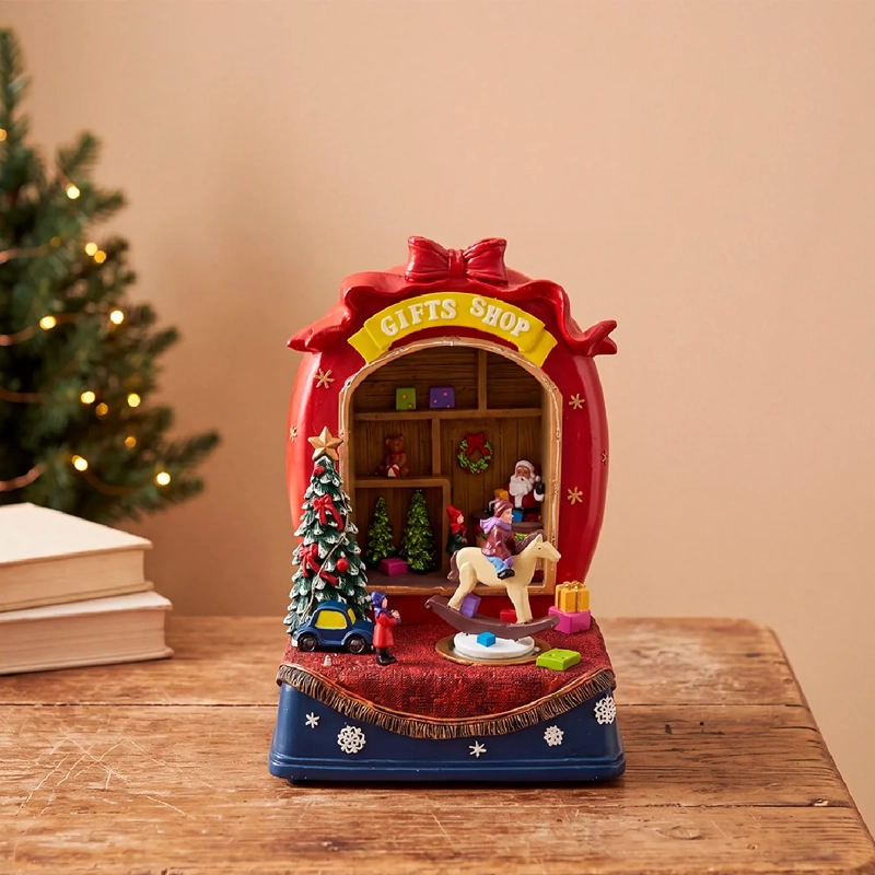 ADORNO NAVIDEÑO RIPLEY HOME VILLA COLECCIÓN GIFT SHOP L - 1