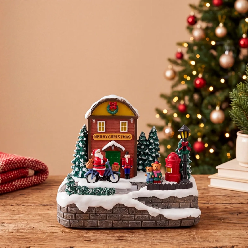 ADORNO NAVIDEÑO RIPLEY HOME VILLA COLECCIÓN MERRY CHRISTMAS STORE L - 1