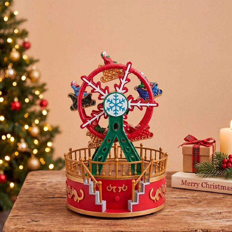 ADORNO NAVIDEÑO RIPLEY HOME VILLA COLECCIÓN RUEDA M  - 1