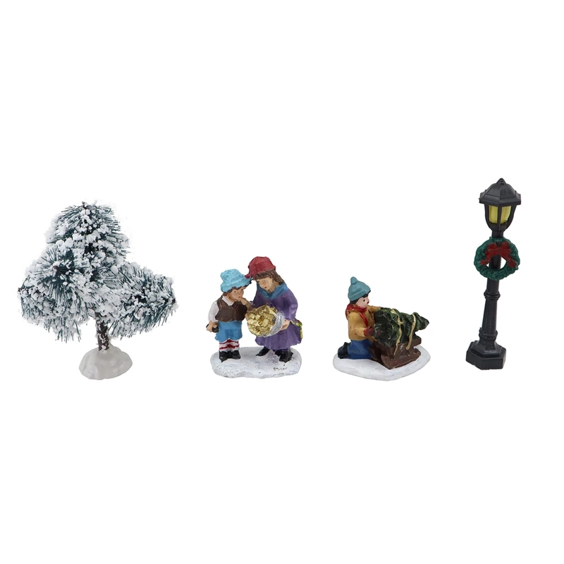 ADORNO NAVIDEÑO RIPLEY HOME VILLA COLECCIÓN SET X4 NIÑOS NAVIDAD - 2