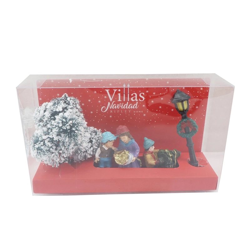 ADORNO NAVIDEÑO RIPLEY HOME VILLA COLECCIÓN SET X4 NIÑOS NAVIDAD - 3