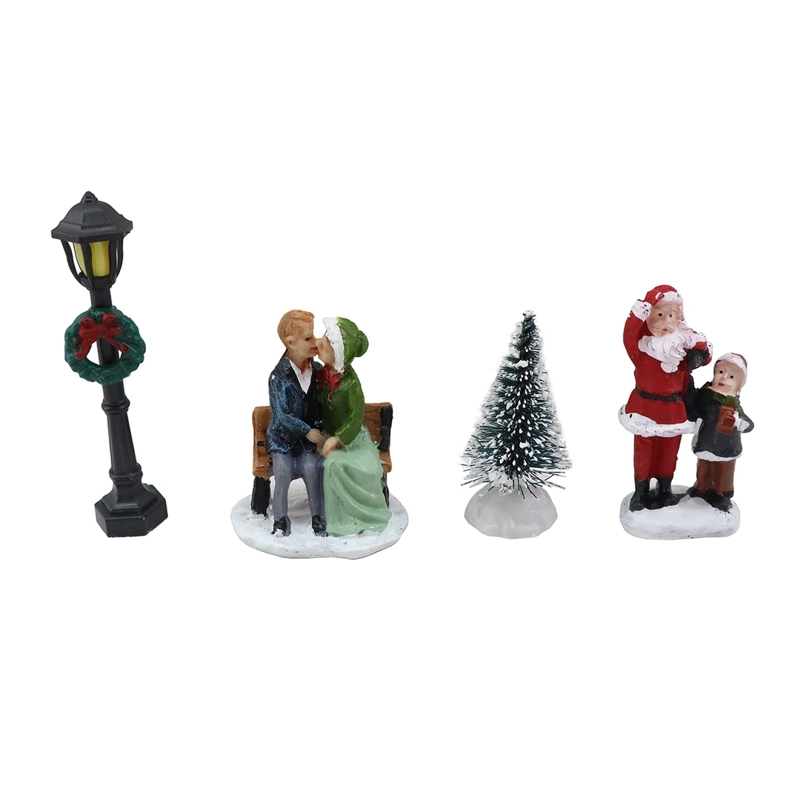 ADORNO NAVIDEÑO RIPLEY HOME VILLA COLECCIÓN SET X4 SANTA NAVIDAD - 2
