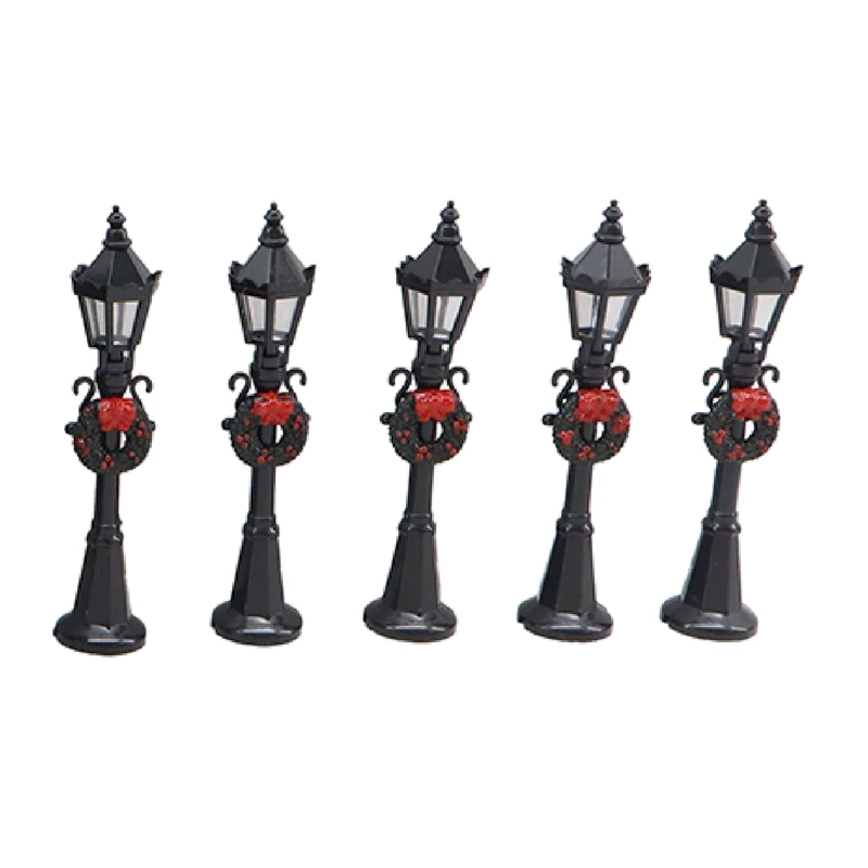 ADORNO NAVIDEÑO RIPLEY HOME VILLA COLECCIÓN SET X6 FAROLES Y ÁRBOLES - 3