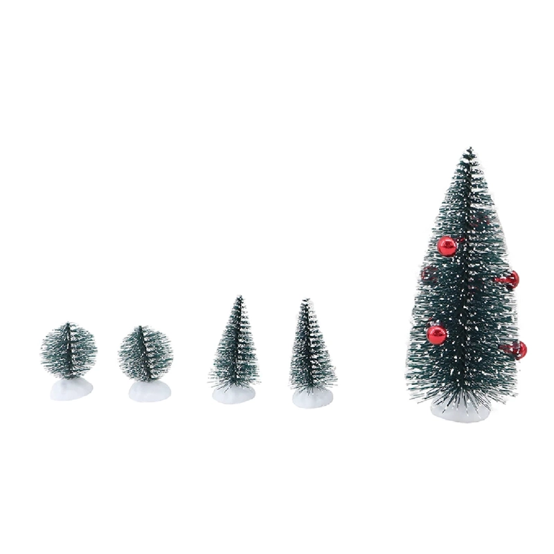 ADORNO NAVIDEÑO RIPLEY HOME VILLA COLECCIÓN SET X7 FAROLES Y ÁRBOLES - 4