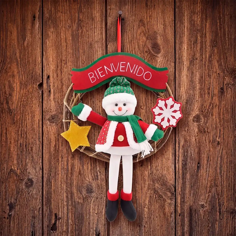 ADORNO NAVIDEÑO RIPLEY HOME CORONA SNOWMAN - 1