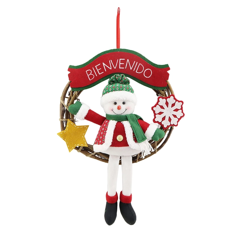 ADORNO NAVIDEÑO RIPLEY HOME CORONA SNOWMAN - 2