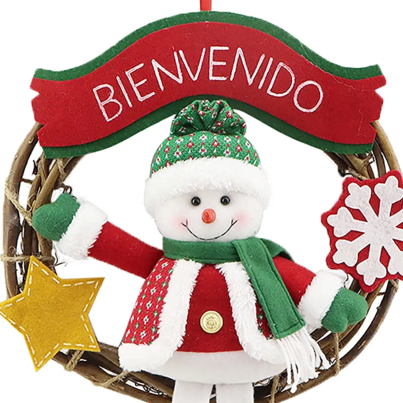ADORNO NAVIDEÑO RIPLEY HOME CORONA SNOWMAN - 3
