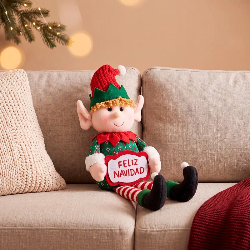 ADORNO NAVIDEÑO RIPLEY HOME DUENDE FELIZ NAVIDAD 25 CM - 1