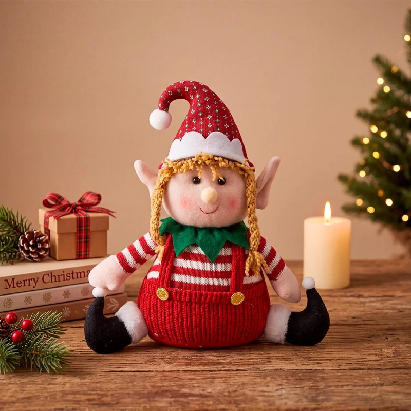 ADORNO NAVIDEÑO RIPLEY HOME DUENDE SENTADO NIÑA - 1