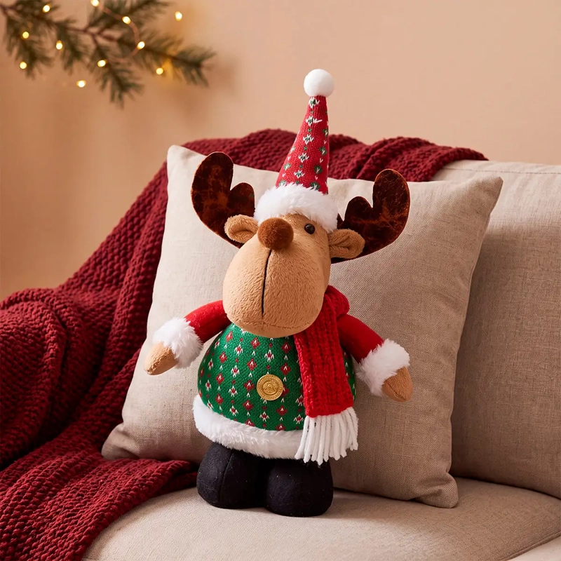 ADORNO NAVIDEÑO RIPLEY HOME PELUCHE MINI RENO 20 CM - 1