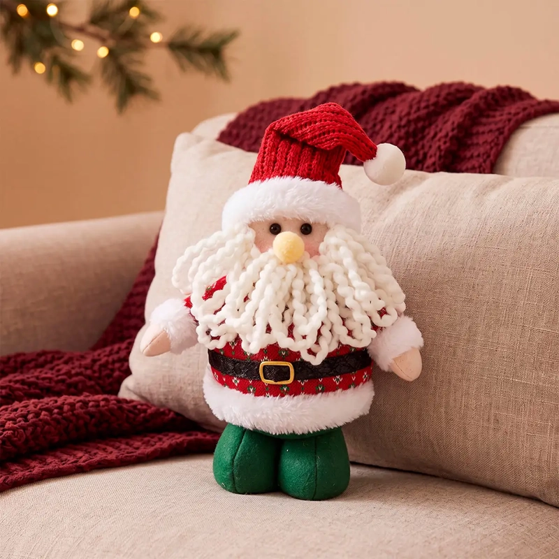ADORNO NAVIDEÑO RIPLEY HOME PELUCHE MINI SANTA 20 CM - 1