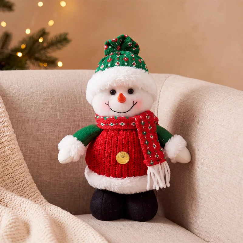 ADORNO NAVIDEÑO RIPLEY HOME PELUCHE MINI SNOWMAN 20 CM - 1