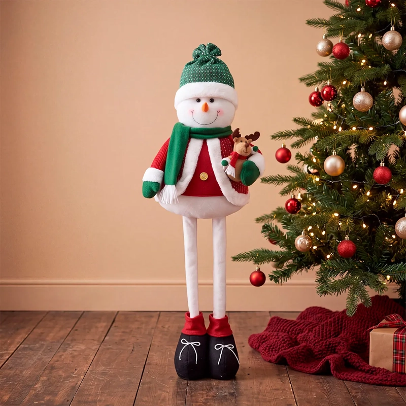 ADORNO NAVIDEÑO RIPLEY HOME PELUCHE SNOWMAN EXTENDIDO - 1