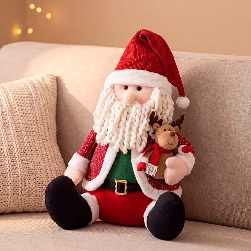 ADORNO NAVIDEÑO RIPLEY HOME PELUCHE SANTA SENTADO - 1