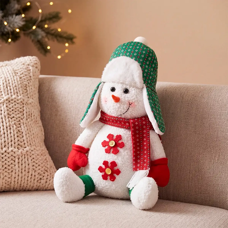 ADORNO NAVIDEÑO RIPLEY HOME PELUCHE SNOWMAN 40 CM - 1