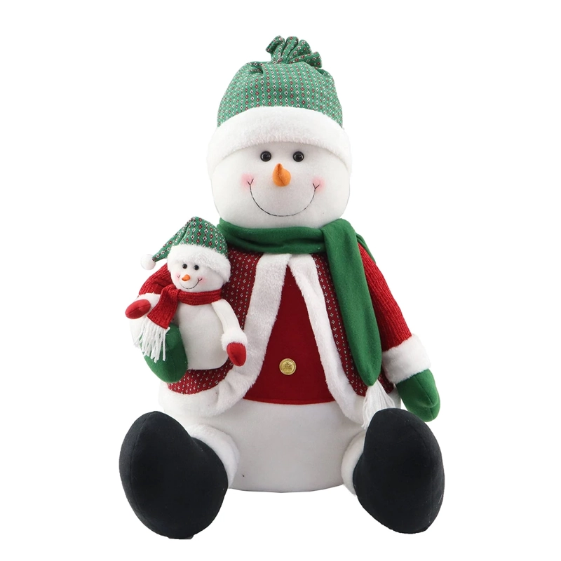 ADORNO NAVIDEÑO RIPLEY HOME PELUCHE SNOWMAN SENTADO - 2
