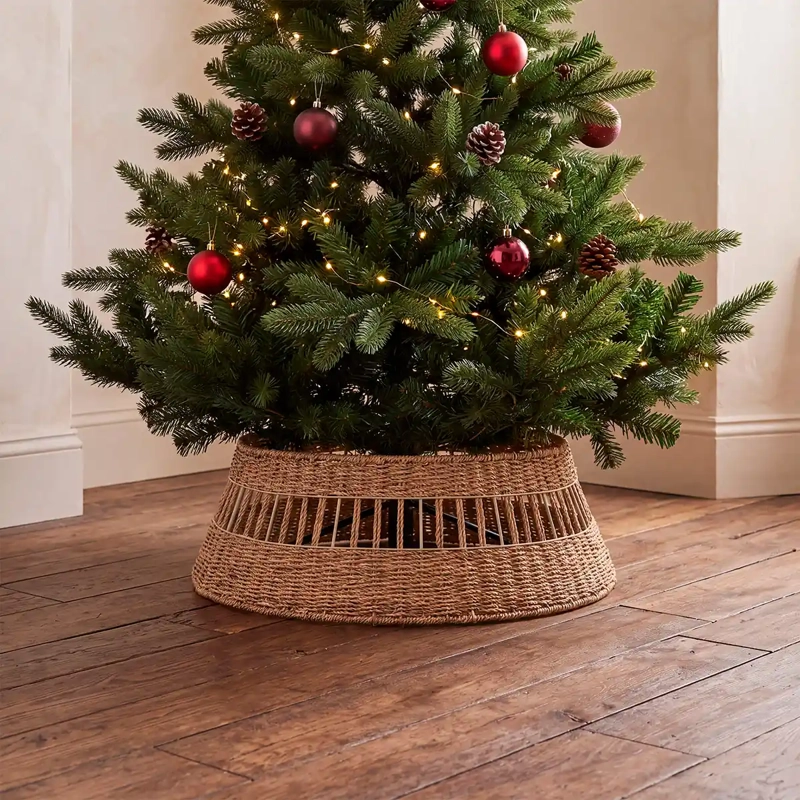 ADORNO NAVIDEÑO RIPLEY HOME NORDIC XMAS PIE DE ÁRBOL CANASTO NATURAL - 1
