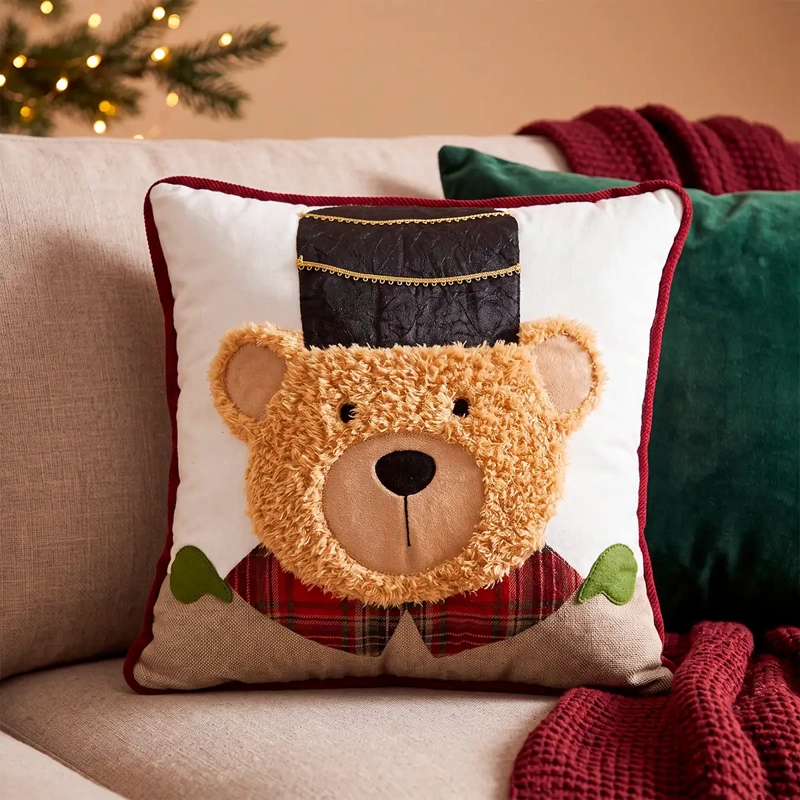 ADORNO NAVIDEÑO RIPLEY HOME TEDDY COJÍN OSO - 1