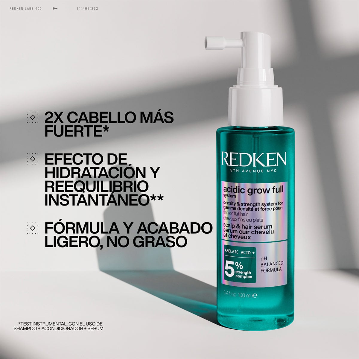 SÉRUM VOLUMINIZADOR REDKEN ACIDIC FULL GROWTH SYSTEM 100ML - 2