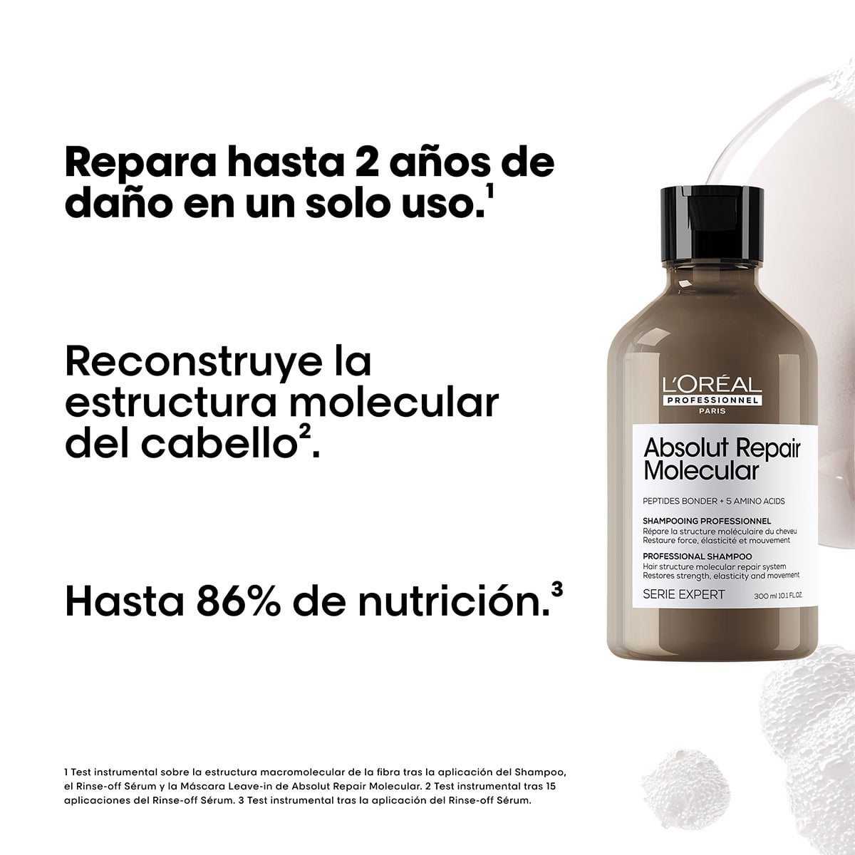 SET REPARACIÓN MOLECULAR L'OREAL PROFESSIONNEL ABSOLUT REPAIR 300ML+250ML+30ML - 2