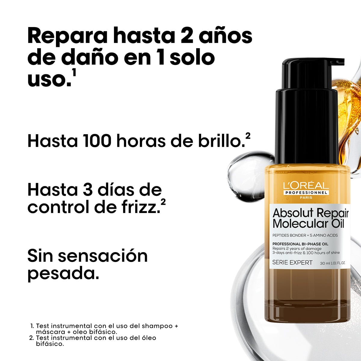 SET REPARACIÓN MOLECULAR L'OREAL PROFESSIONNEL ABSOLUT REPAIR 300ML+250ML+30ML - 3