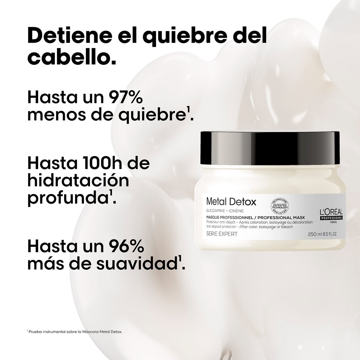 SET ANTI-QUIEBRE L'OREAL PROFESSIONNEL METAL DETOX+ABSOLUT REPAIR 300ML+250ML+30ML - 3