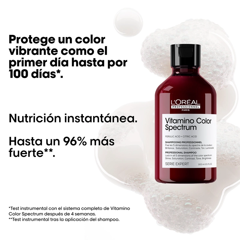 SET CUIDADO COLOR PROFUNDO L'OREAL PROFESSIONNEL VITAMINO COLOR SPECTRUM+ABSOLUT REPAIR 300ML+250ML+30ML - 2