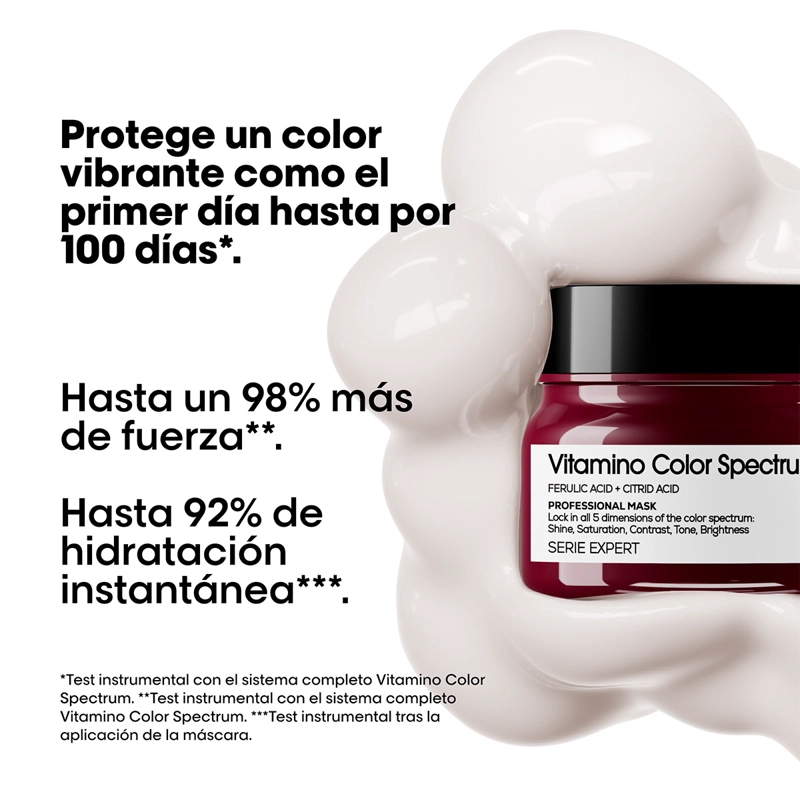 SET CUIDADO COLOR PROFUNDO L'OREAL PROFESSIONNEL VITAMINO COLOR SPECTRUM+ABSOLUT REPAIR 300ML+250ML+30ML - 3