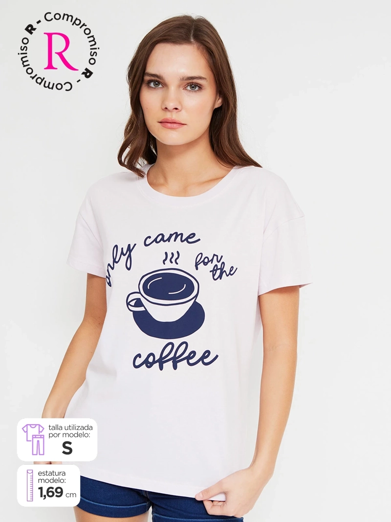 POLERA MUJER INDEX ALGODÓN MANGA CORTA GRÁFICA