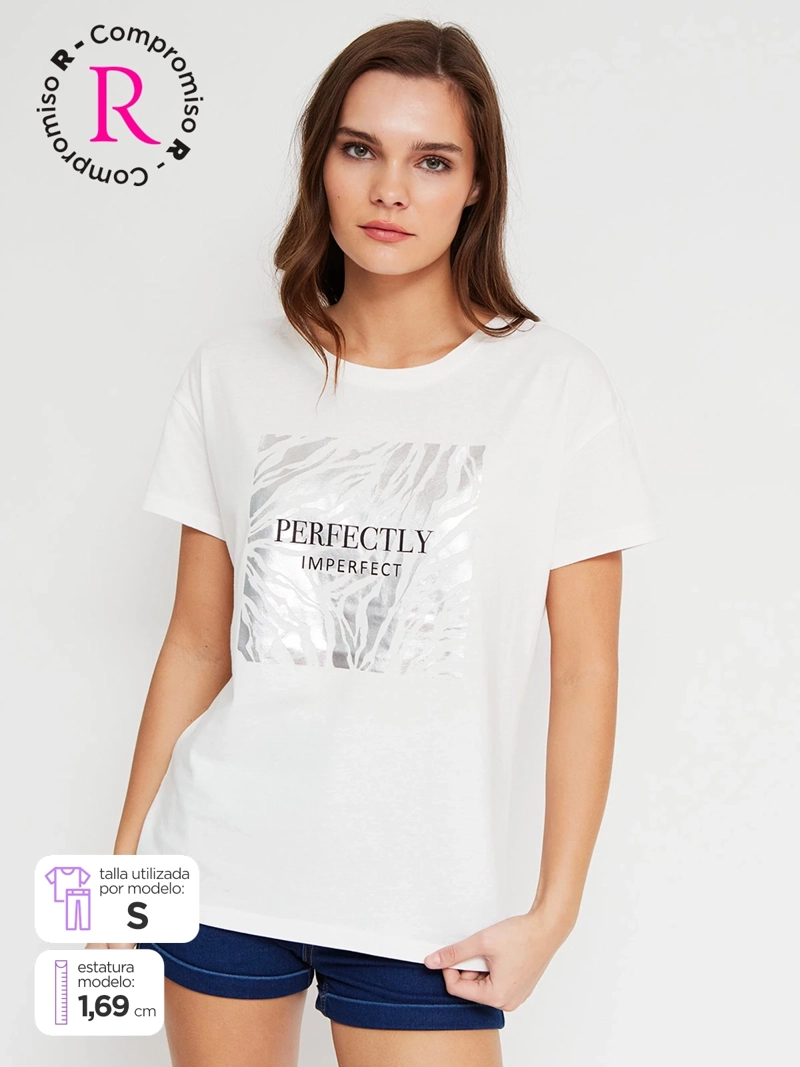 POLERA MUJER INDEX ALGODÓN MANGA CORTA GRÁFICA