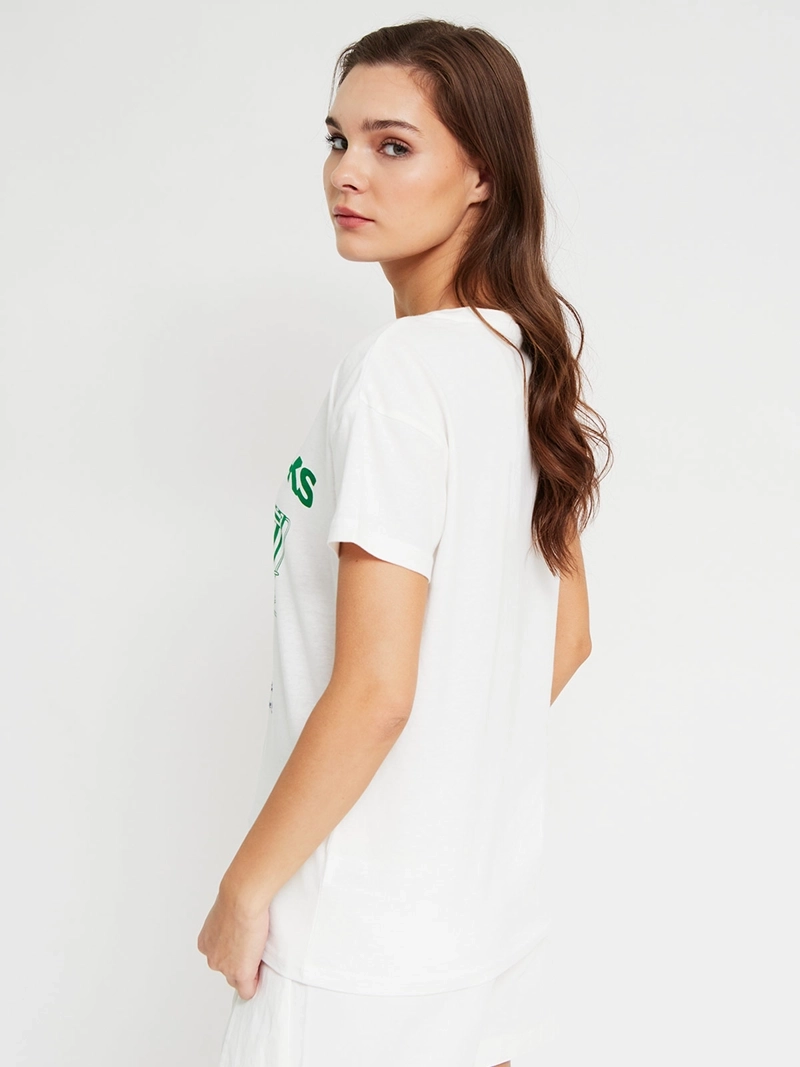 POLERA MUJER INDEX ALGODÓN MANGA CORTA GRÁFICA - 2