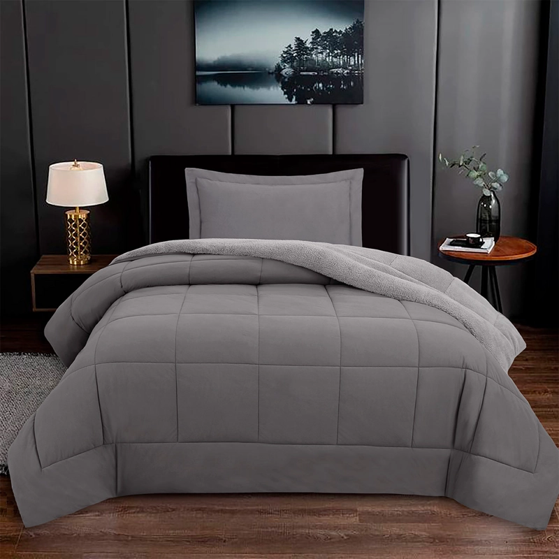PLUMÓN ANDES VELVET MATTE 2 PLAZAS GRIS - 1