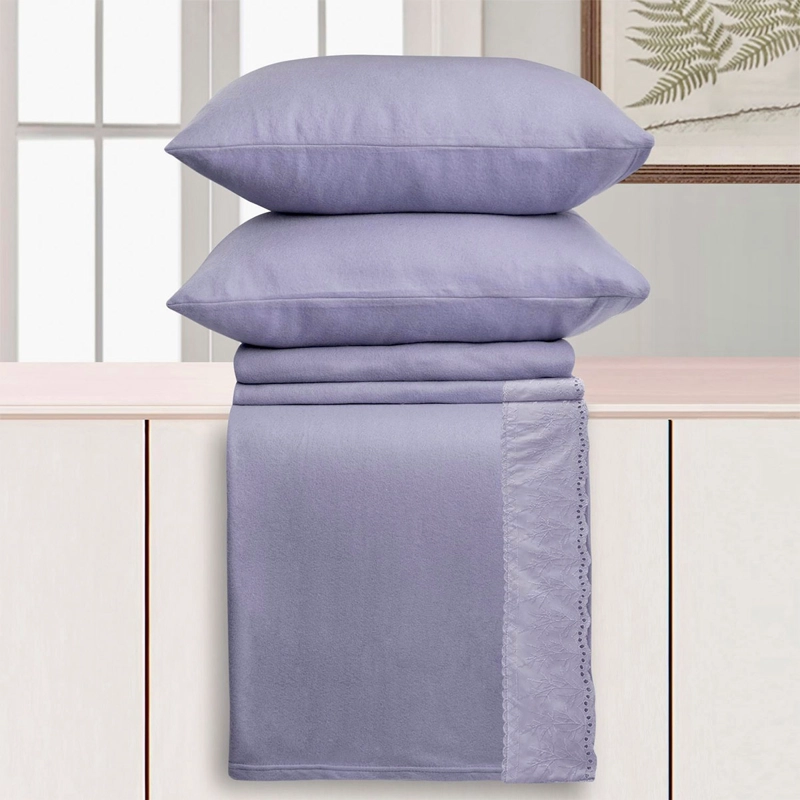 JUEGO DE SÁBANAS ANDES POLAR BRODERIE KING LILA - 3
