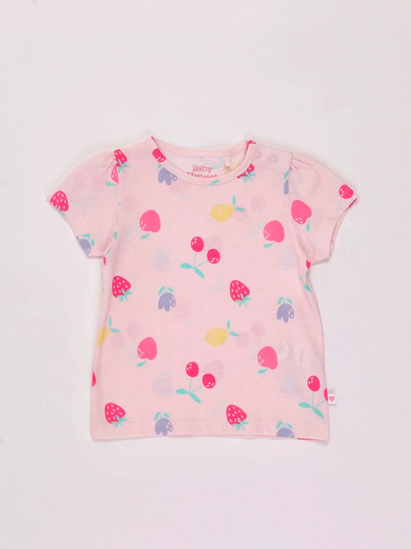 POLERA NIÑA BABY HARVEST MANGA CORTA ALGODÓN ESTAMPADO FIGURAS - 3