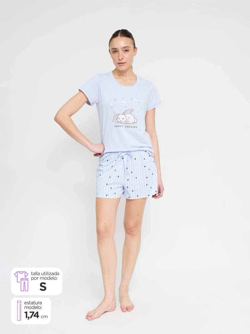 SHORT DE PIJAMA MUJER INDEX PRINT