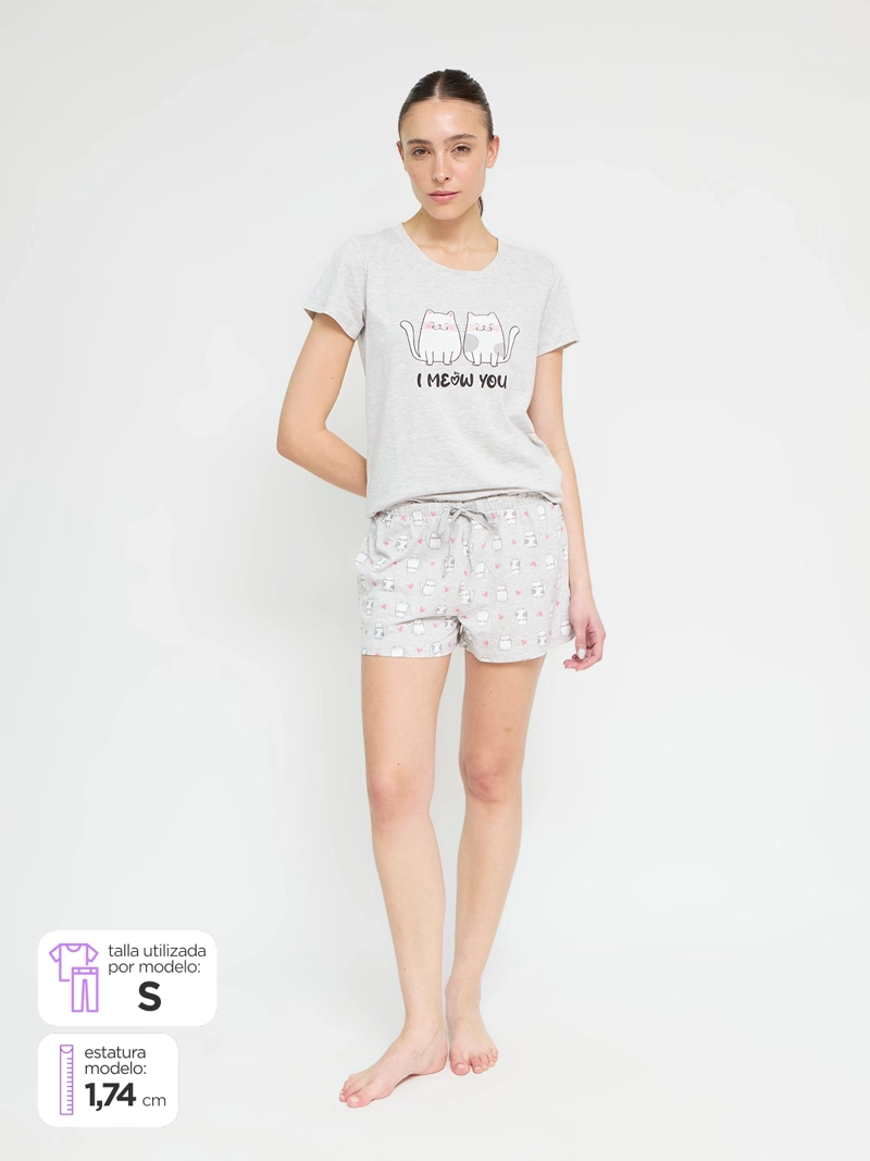 SHORT DE PIJAMA MUJER INDEX PRINT