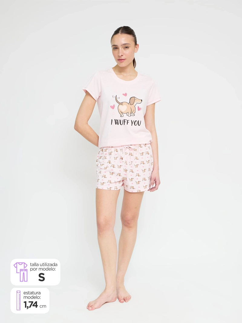 SHORT DE PIJAMA MUJER INDEX PRINT