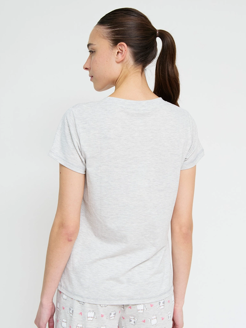 POLERA DE PIJAMA MUJER INDEX MANGA CORTA PRINT - 2
