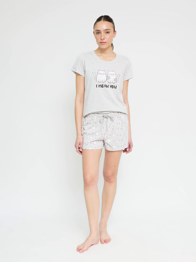 POLERA DE PIJAMA MUJER INDEX MANGA CORTA PRINT - 4