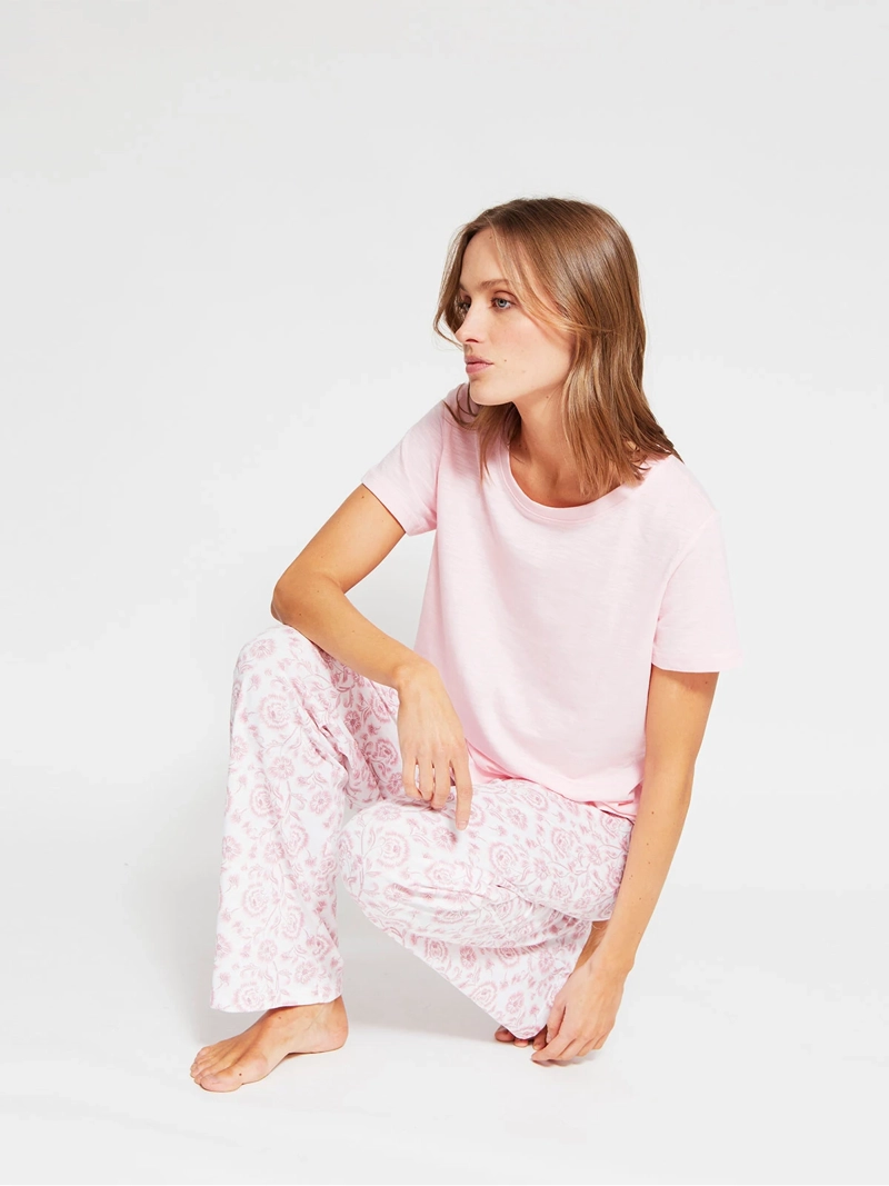 PIJAMA MUJER AZIZ MANGA CORTA PANTALÓN LARGO - 4