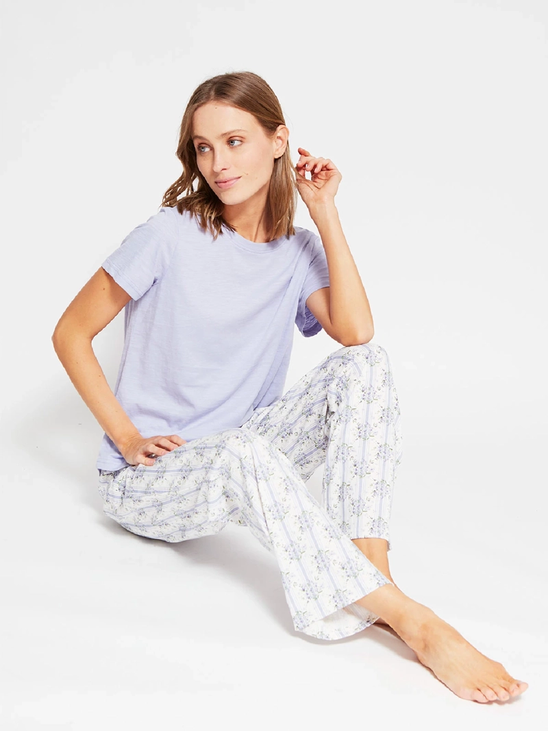 PIJAMA MUJER AZIZ MANGA CORTA PANTALÓN LARGO - 4