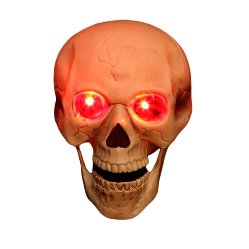ADORNO HALLOWEEN RIPLEY HOME CALAVERA CON LUZ BLANCO 20 CM - 1
