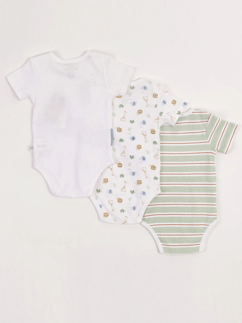 PACK X3 BODY NIÑO BABY HARVEST ALGODÓN MANGA CORTA - 2