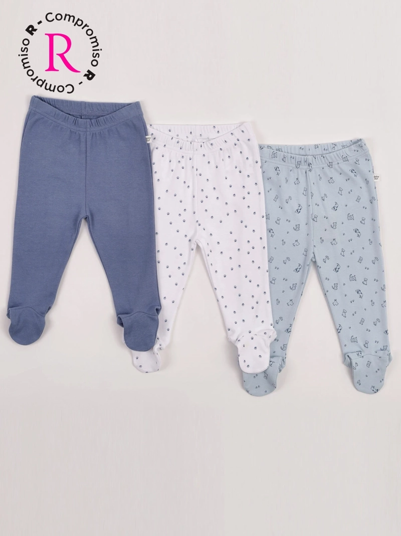 PACK X3 PATITAS NIÑO BABY HARVEST ALGODÓN