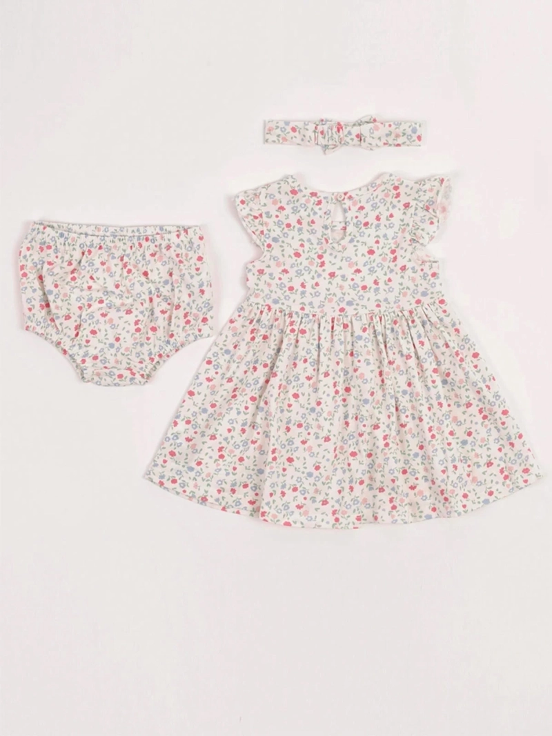 VESTIDO NIÑA BABY HARVEST ALGODÓN CUBRE PAÑAL - 4